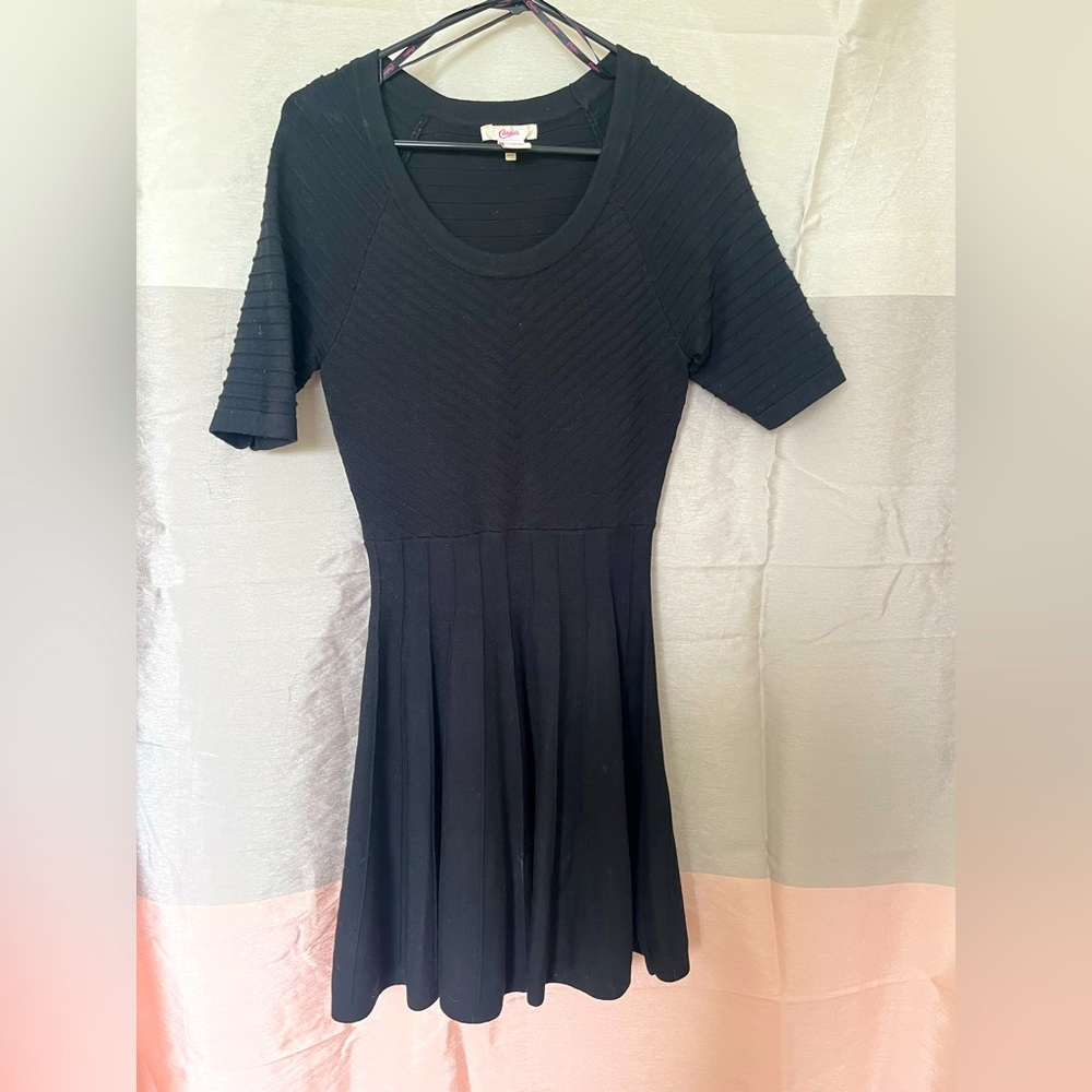 Black knit dress
